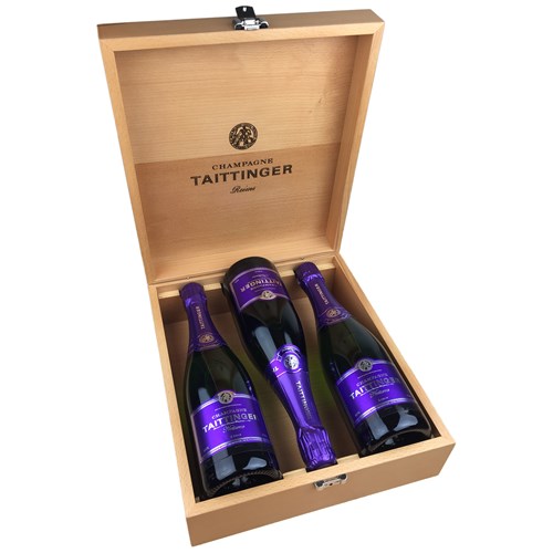 3 x Taittinger Nocturne NV 75cl Champagne in Taittinger Treble Gift Box - 5 Stars